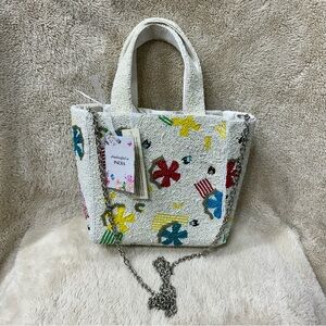 Handcrafted Beaded Viral Beach Themed Tote Bag